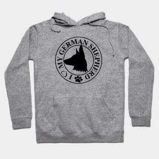 I Love My German Shepherd Black Hoodie